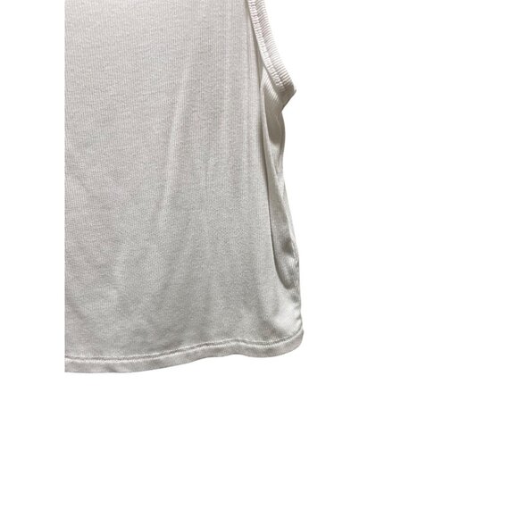 Sunday Best Cropped Spaghetti Strap Tank Top White Size M Boho Summer Festival - Picture 7 of 11